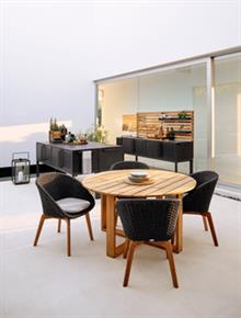 Havemøbelsæt med rundt bord - Cane-line endless ø130 cm